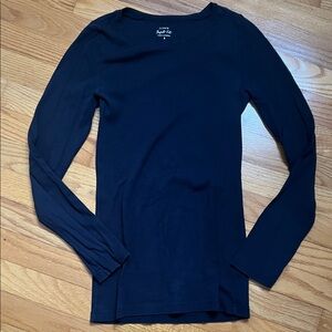 J. Crew Black Long-Sleeve Crewneck Top